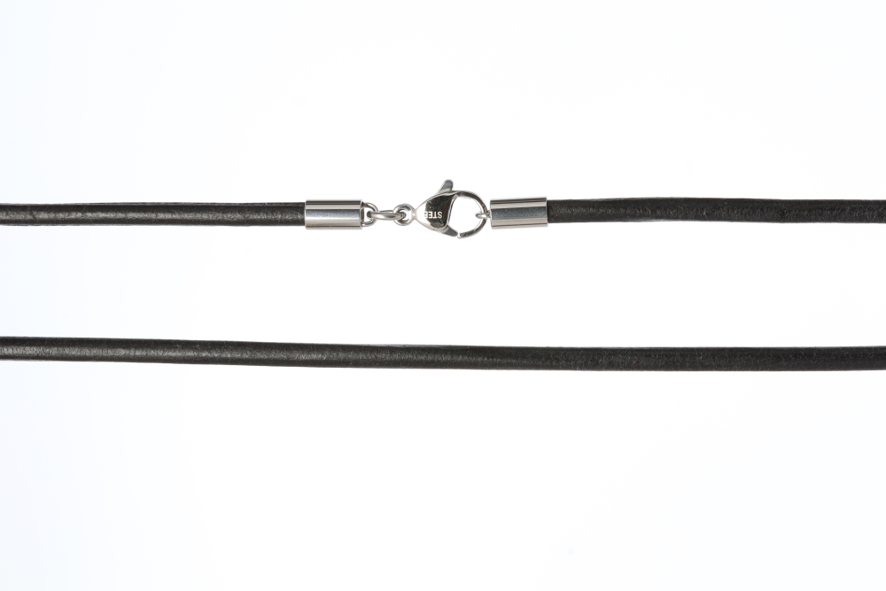 Lederband Ø 3,0mm -  Länge 50 cm  aus rein pflanzlich gegerbtem Rindsleder " Made in Germany"
